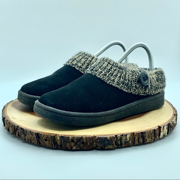 clarks knit collar clog